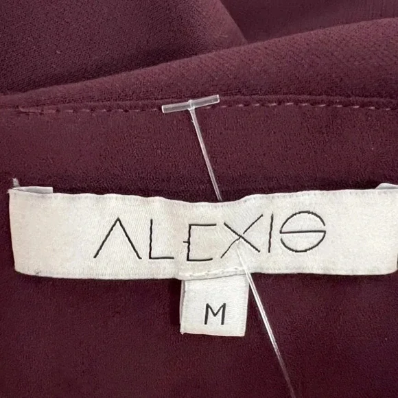 Alexis Kendall Ruffle Strapless Jumpsuit Wide
Leg Plum Burgundy Boho Chic Size M - Picture 9 of 11